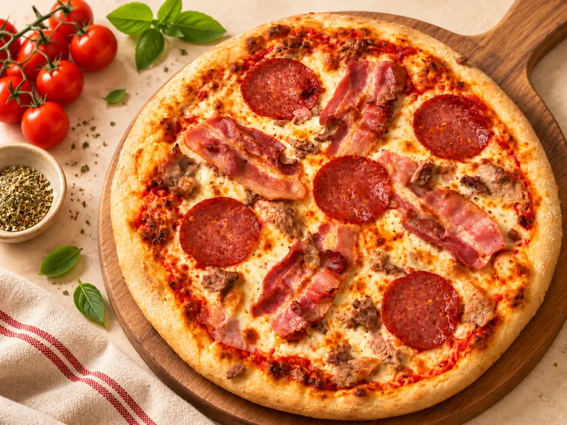 Frissen sült Zpizza Húsimádó pizza